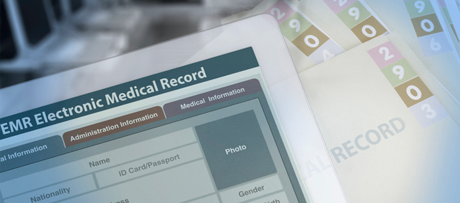 Image of an electronic medical record