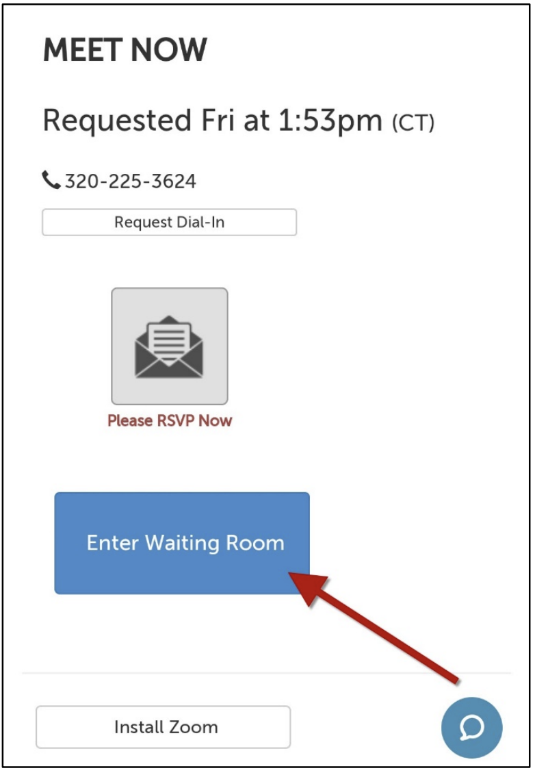 Virtual Care Visit Instructions: Enter Waiting Room