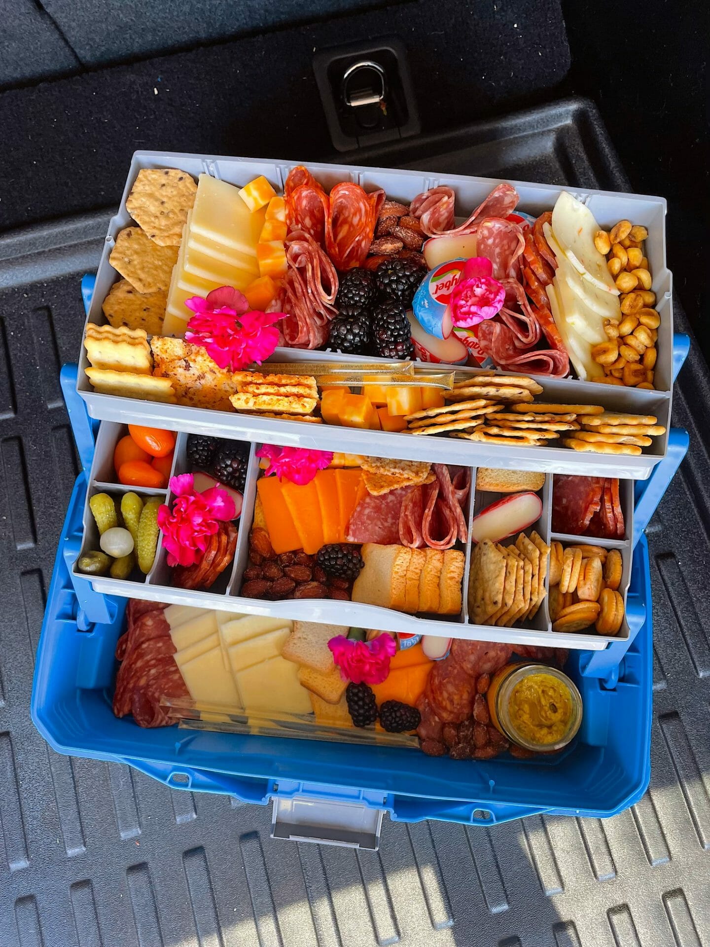 Snacks in a tackle box - Just for fun